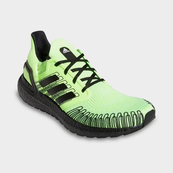 Adidas Ultraboost 20 Low Top Mens Running Shoes Green Black FY8984 New Sz 9.5 - Picture 3 of 8